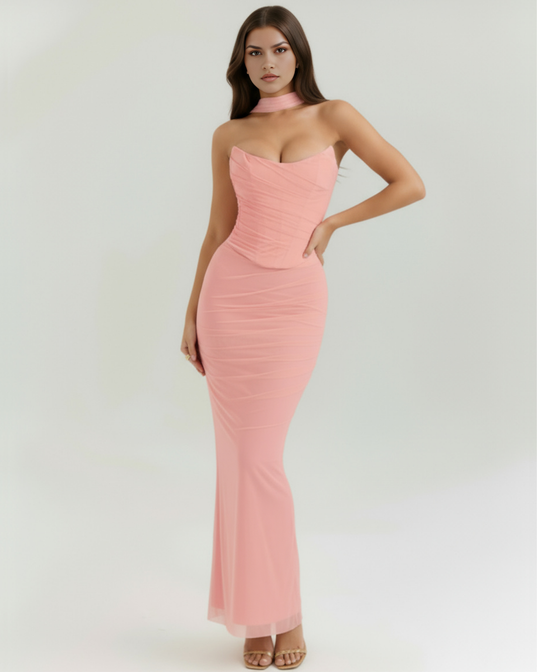 Sophie | Elegant Modern Maxi Set Med Korsett Och Kjol 0
