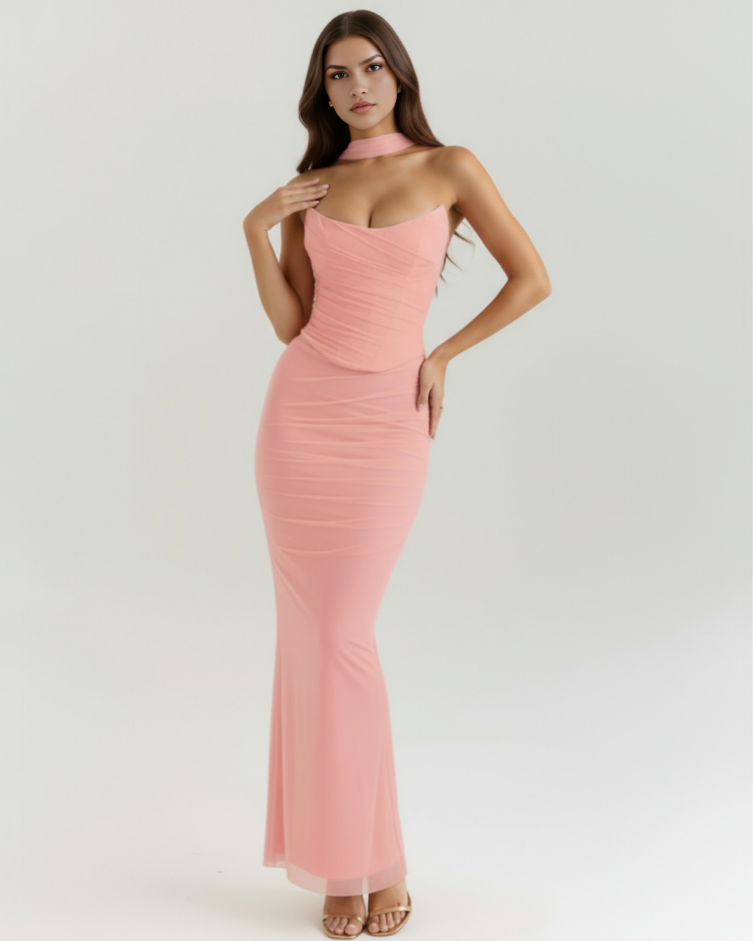 Sophie | Elegant Modern Maxi Set Med Korsett Och Kjol 5