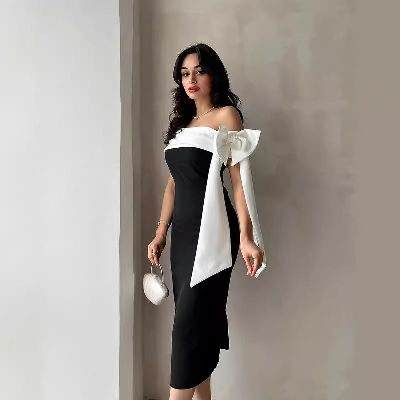 Sophie | Elegant Off-Shoulder Cocktailklänning Dam med Stilren Design 1