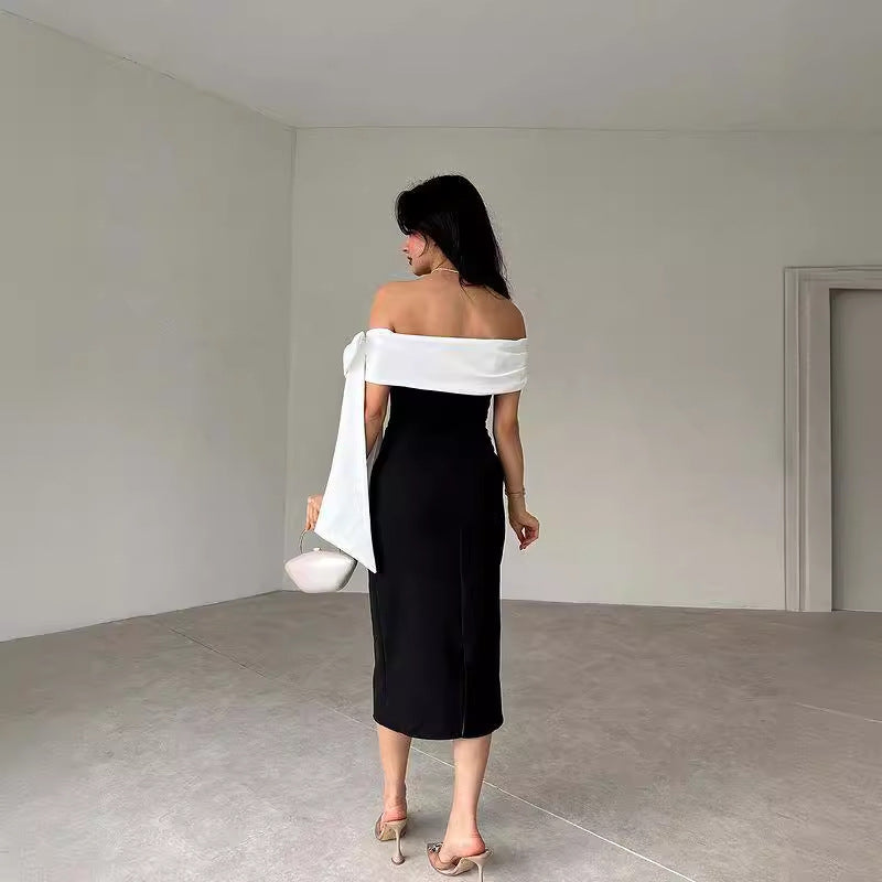 Sophie | Elegant Off-Shoulder Cocktailklänning Dam med Stilren Design 2