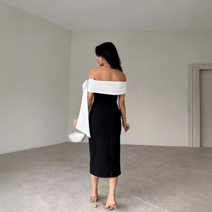 Sophie | Elegant Off-Shoulder Cocktailklänning Dam med Stilren Design 2