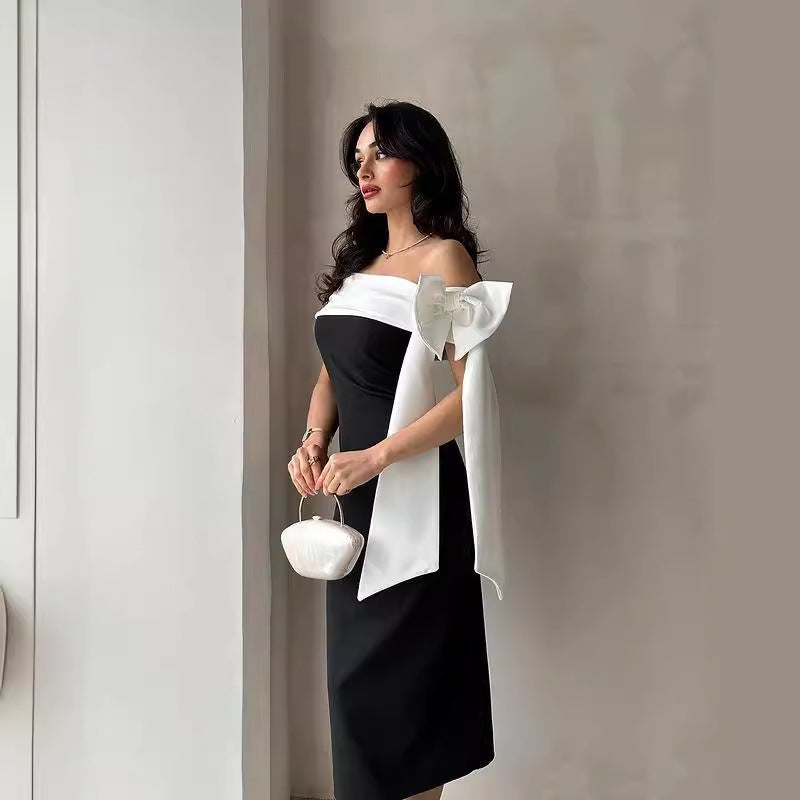 Sophie | Elegant Off-Shoulder Cocktailklänning Dam med Stilren Design 3