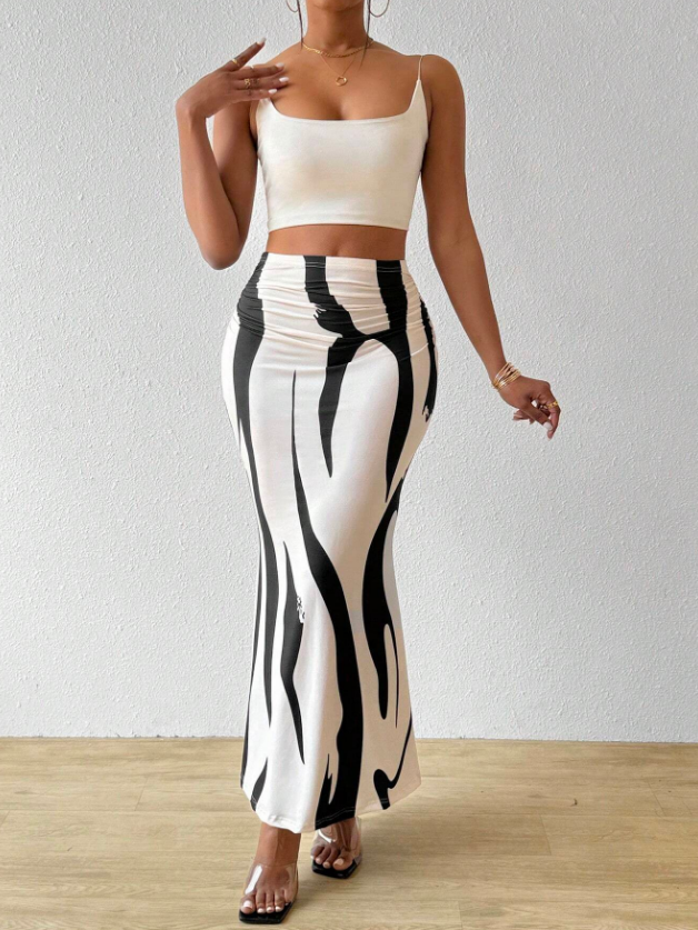 Sophie | Elegant Plisserad Svart Kjol Dam 0