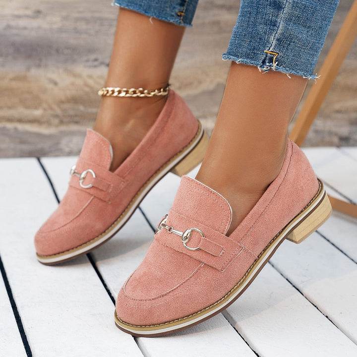 Sophie | Elegant Rund Tå Loafers Dam med Hålfotsstöd och Plattform 0