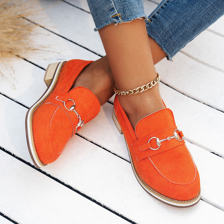 Sophie | Elegant Rund Tå Loafers Dam med Hålfotsstöd och Plattform 1