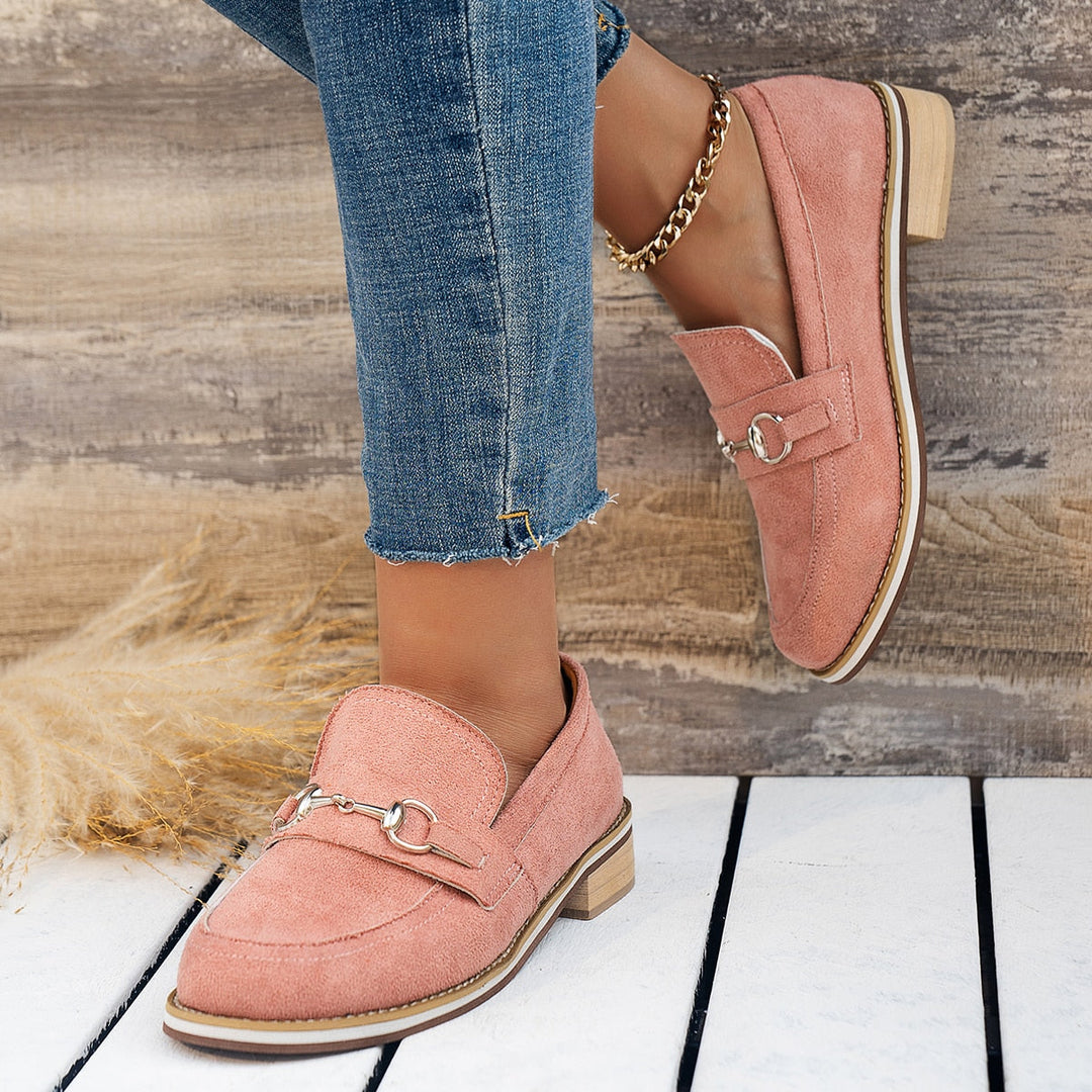 Sophie | Elegant Rund Tå Loafers Dam med Hålfotsstöd och Plattform 2