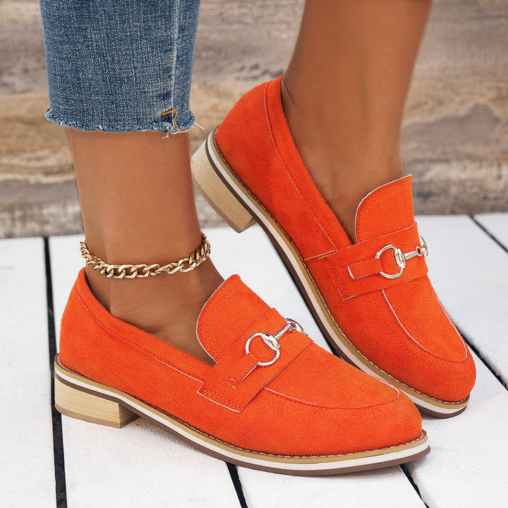 Sophie | Elegant Rund Tå Loafers Dam med Hålfotsstöd och Plattform 3