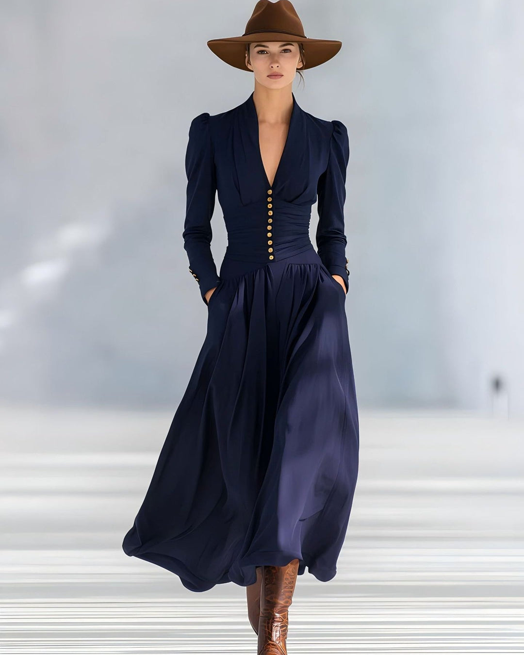 Sophie | Elegant Slim Fit Höstklänning med Hög Midja 1
