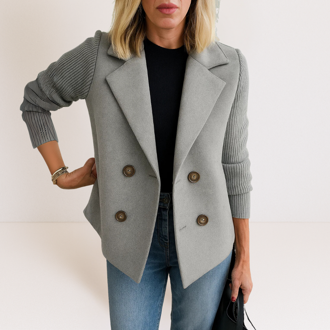 Sophie | Elegant Slim Fit Svart Kavaj Dam Med Funktionella Fickor 2