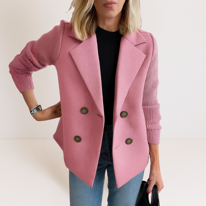 Sophie | Elegant Slim Fit Svart Kavaj Dam Med Funktionella Fickor 4