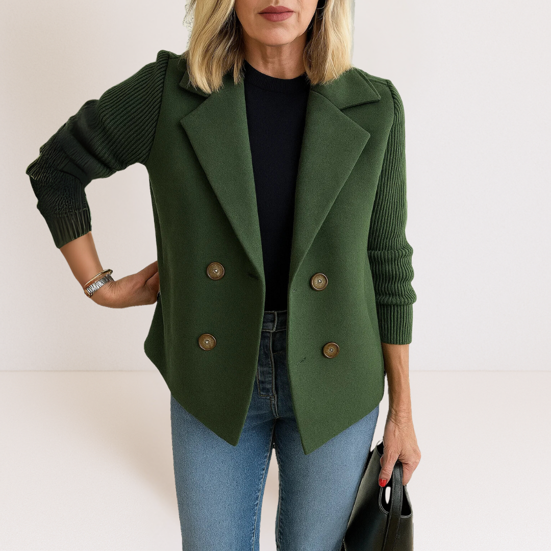 Sophie | Elegant Slim Fit Svart Kavaj Dam Med Funktionella Fickor 5