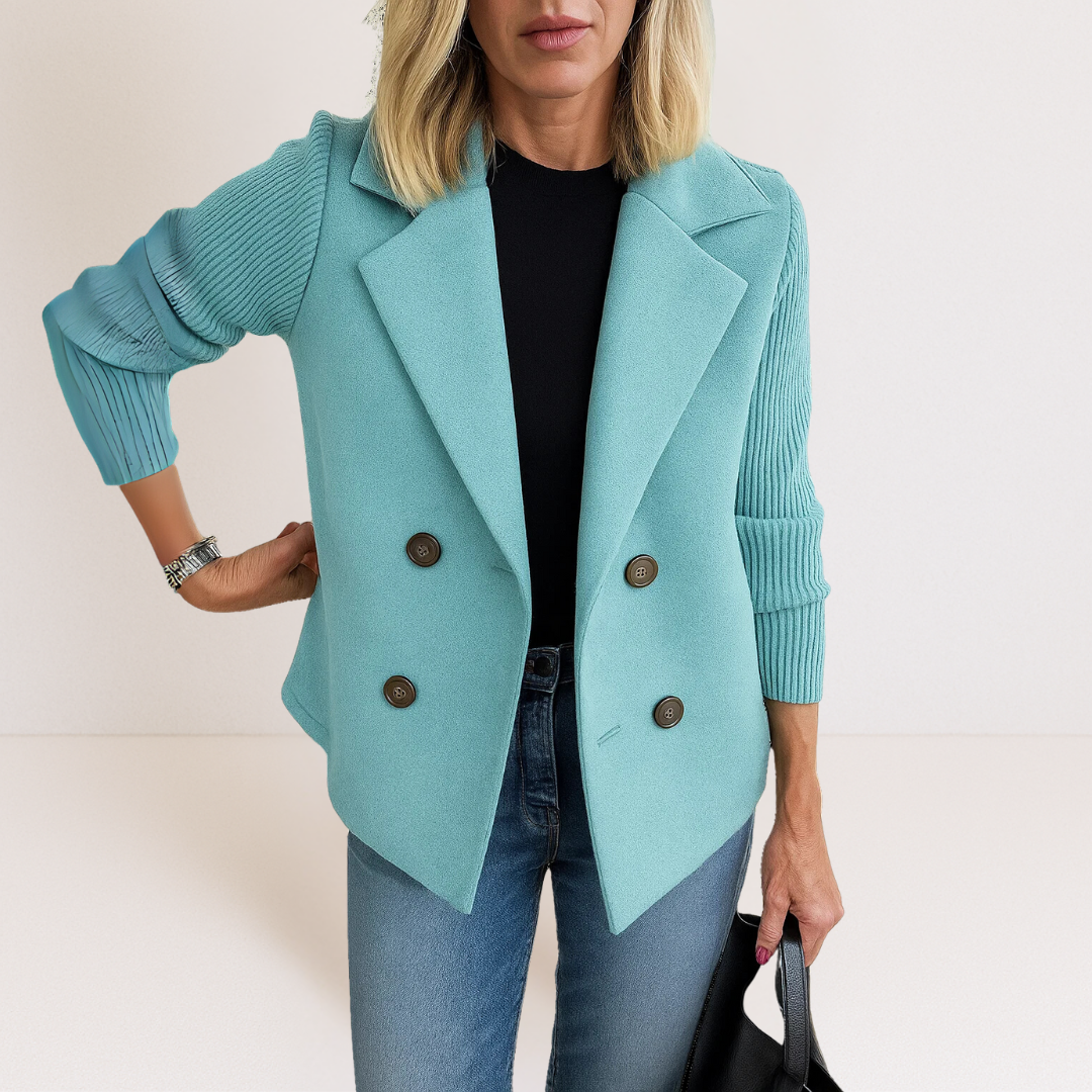 Sophie | Elegant Slim Fit Svart Kavaj Dam Med Funktionella Fickor 6