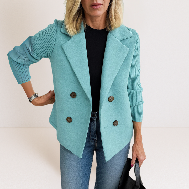 Sophie | Elegant Slim Fit Svart Kavaj Dam Med Funktionella Fickor 6
