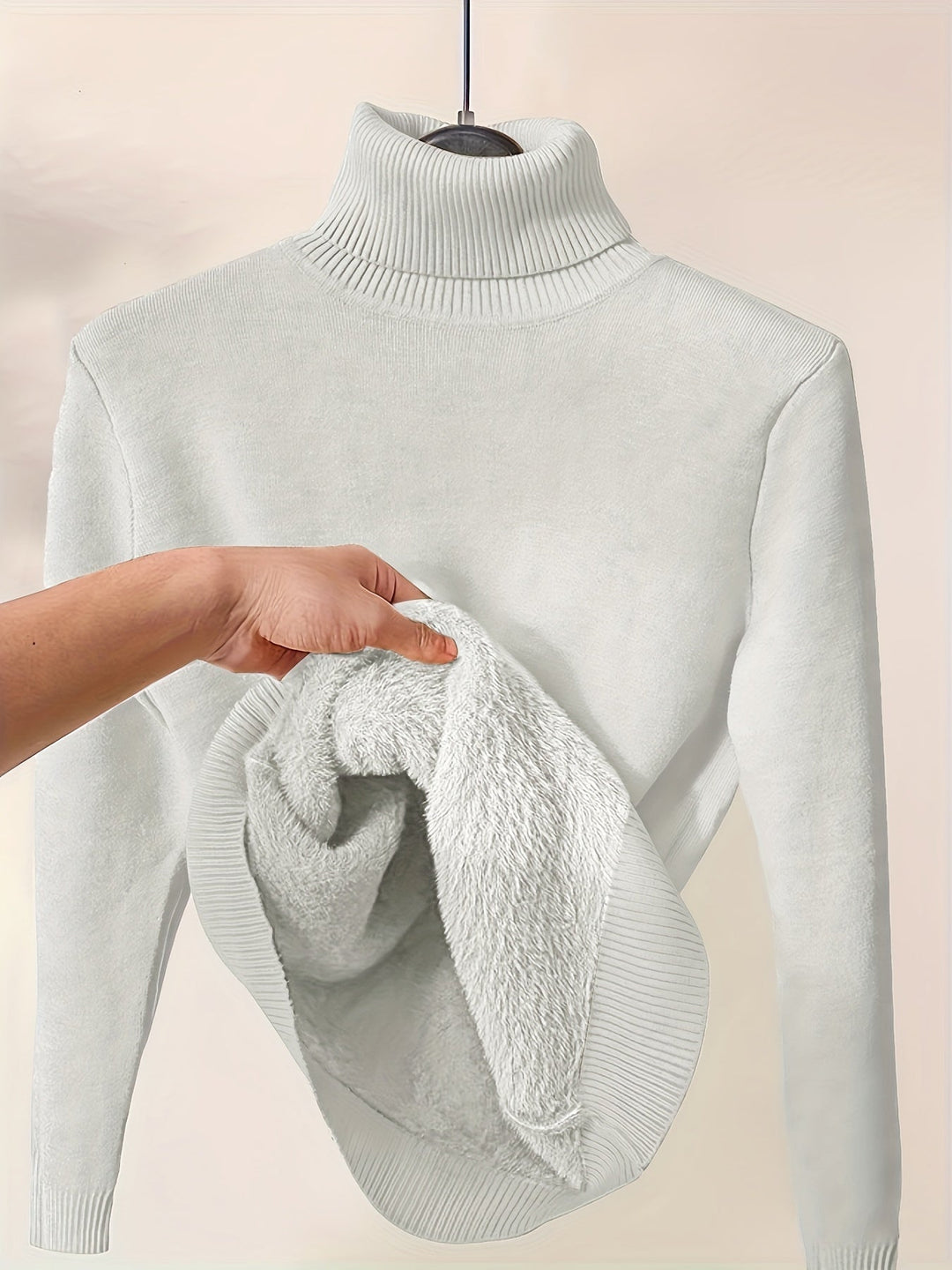 Sophie | Elegant Stickad Polotröja Dam i Khaki 1