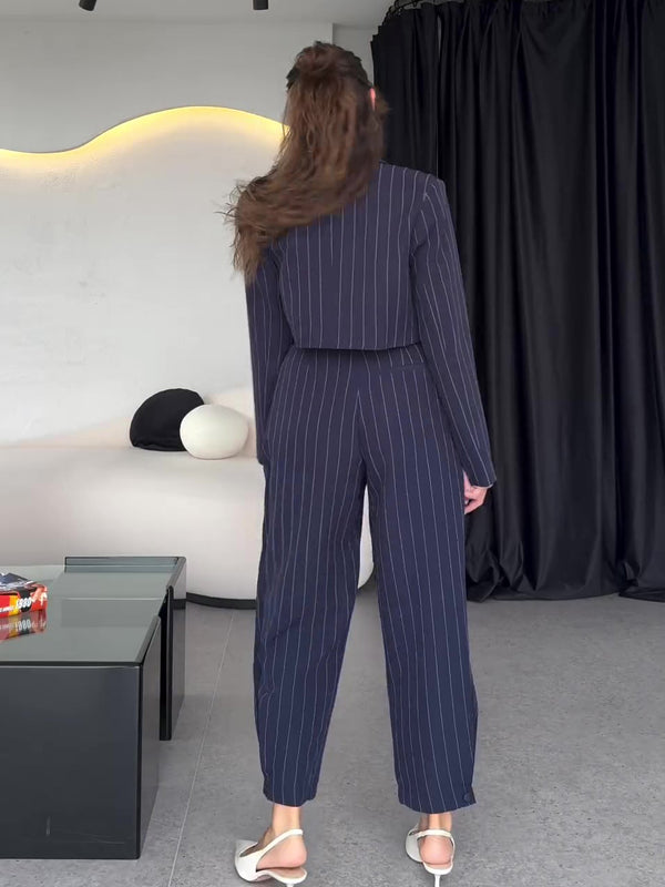 Sophie | Elegant Tredelat Set med Väst och Högmidjade Byxor 3