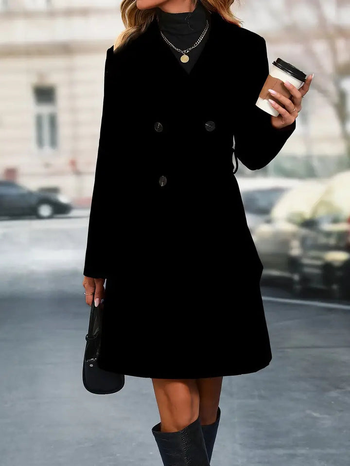 Sophie | Elegant Vändbar Lång Vinter Trenchcoat för Dam 11