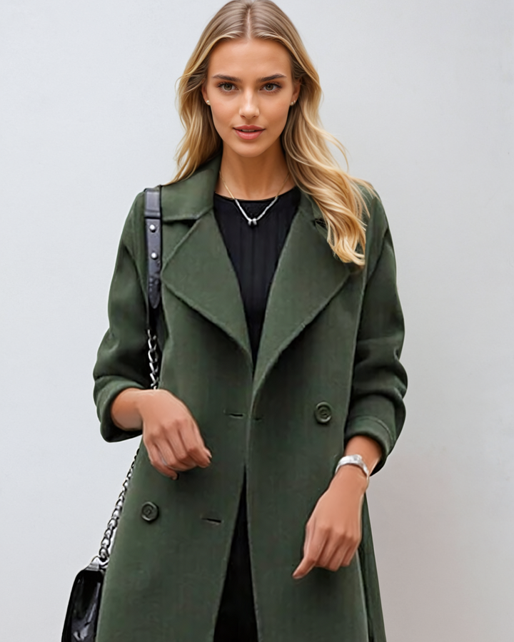 Sophie | Elegant Vinterkappa Dam Med Skärp Och Funktionella Fickor 1