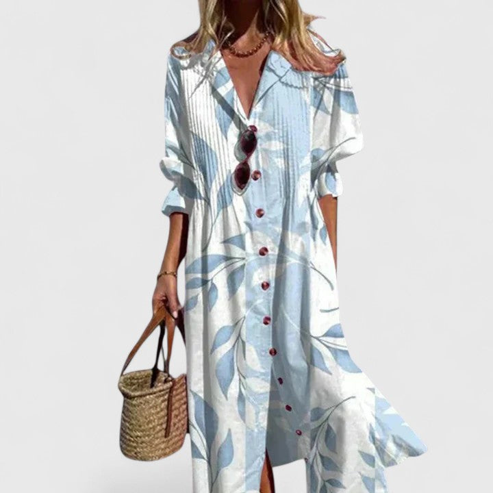 Sophie | Färgglad Boho Dam Klänning med Eleganta Mönster 4