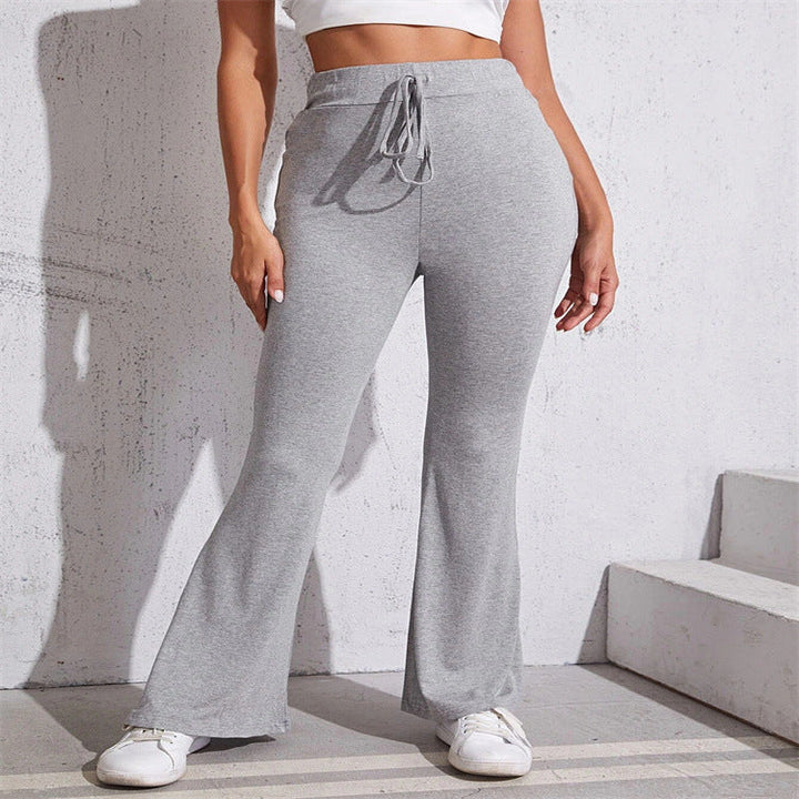 Sophie | Hög Midja Elastiska Vida Byxor Dam 1