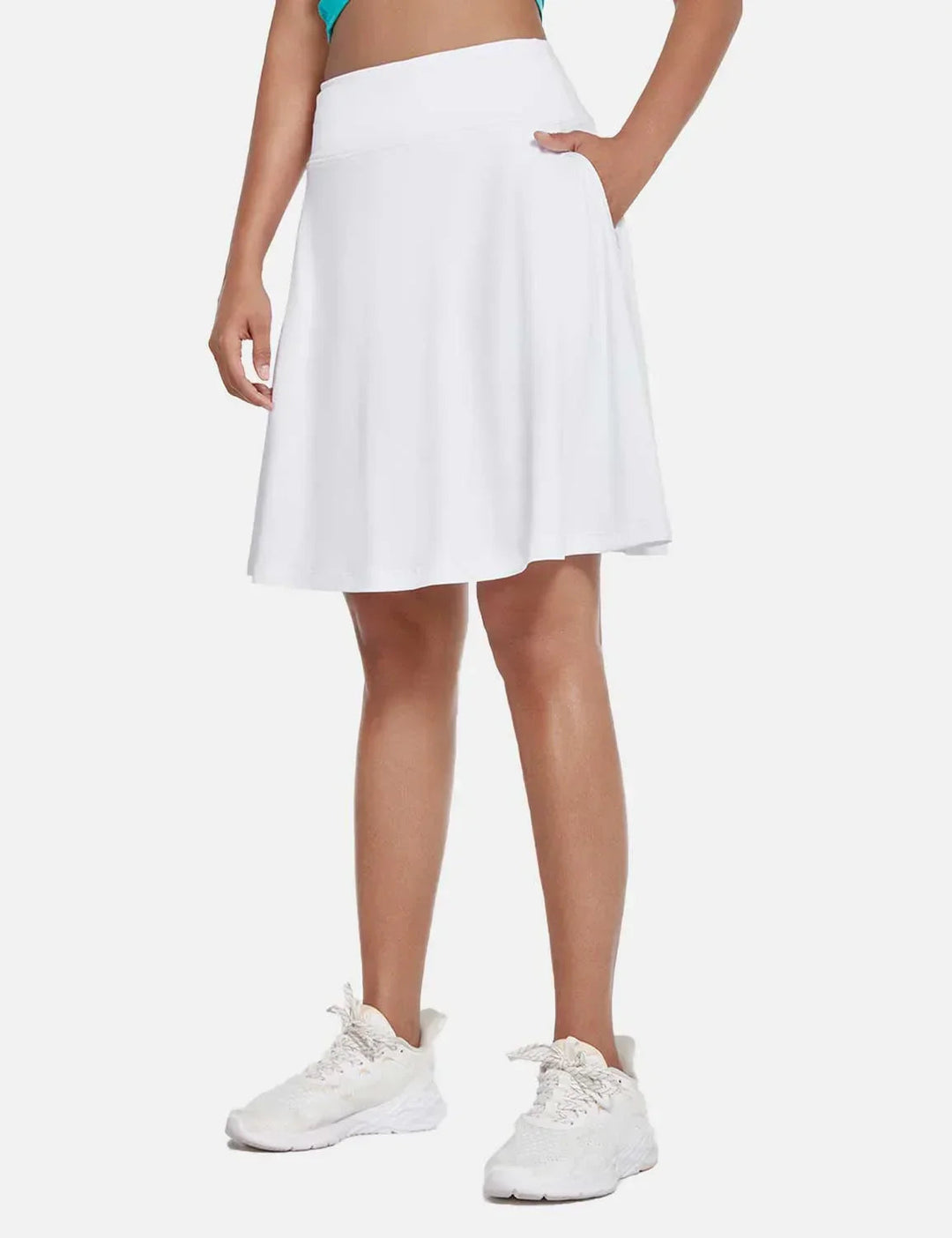 Sophie | Hög Midja Plisserad Skort med Inbyggda Shorts 0