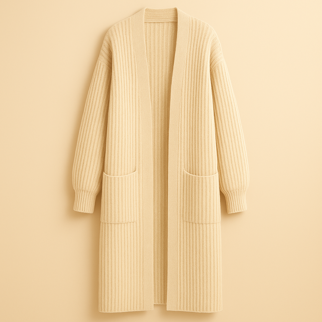 Sophie | Lång Stickad Kofta i Oversized Stil 1