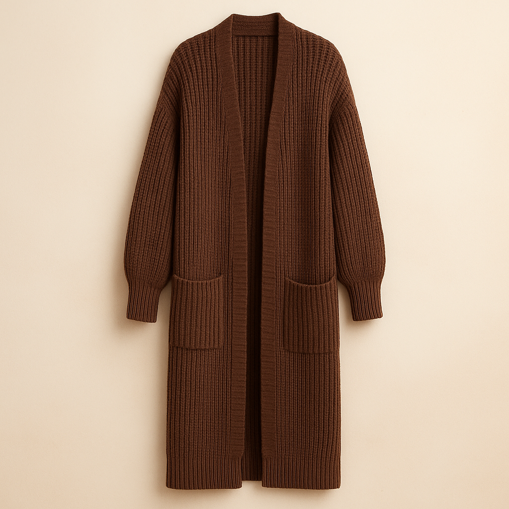Sophie | Lång Stickad Kofta i Oversized Stil 4