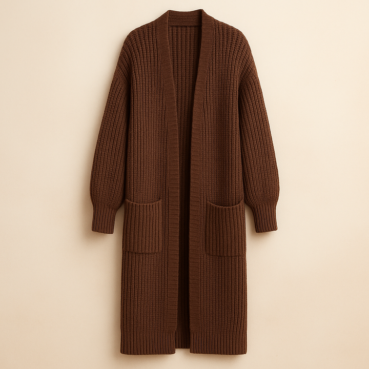 Sophie | Lång Stickad Kofta i Oversized Stil 4