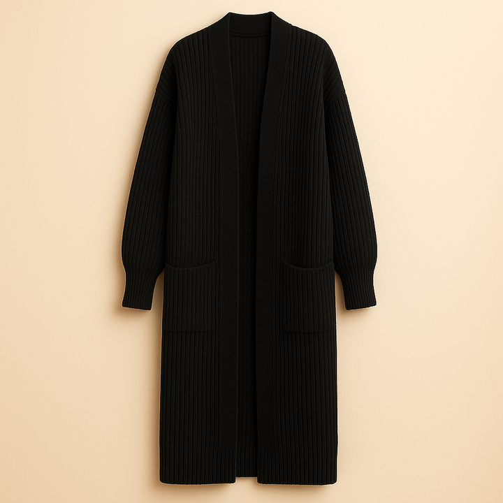 Sophie | Lång Stickad Kofta i Oversized Stil 6