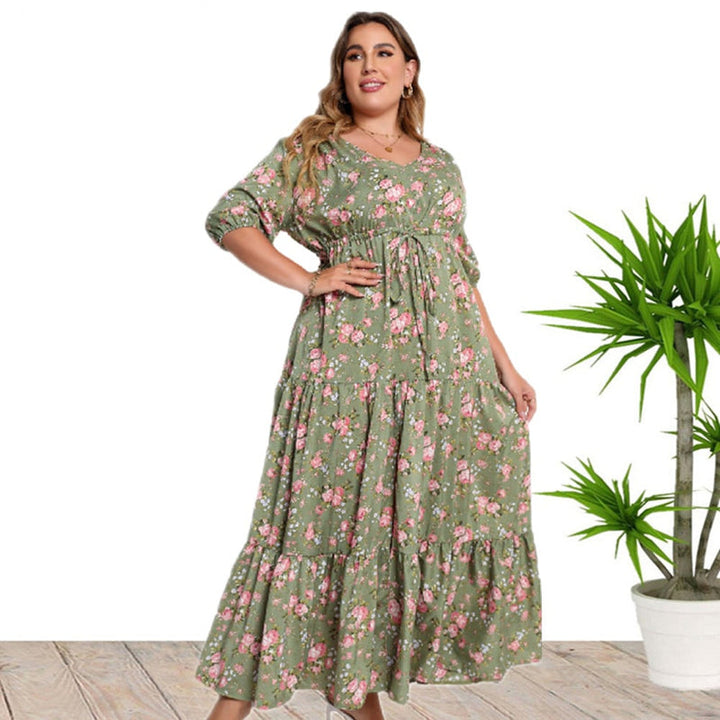 Sophie | Lätt Blommig Sommarklänning Dam 0
