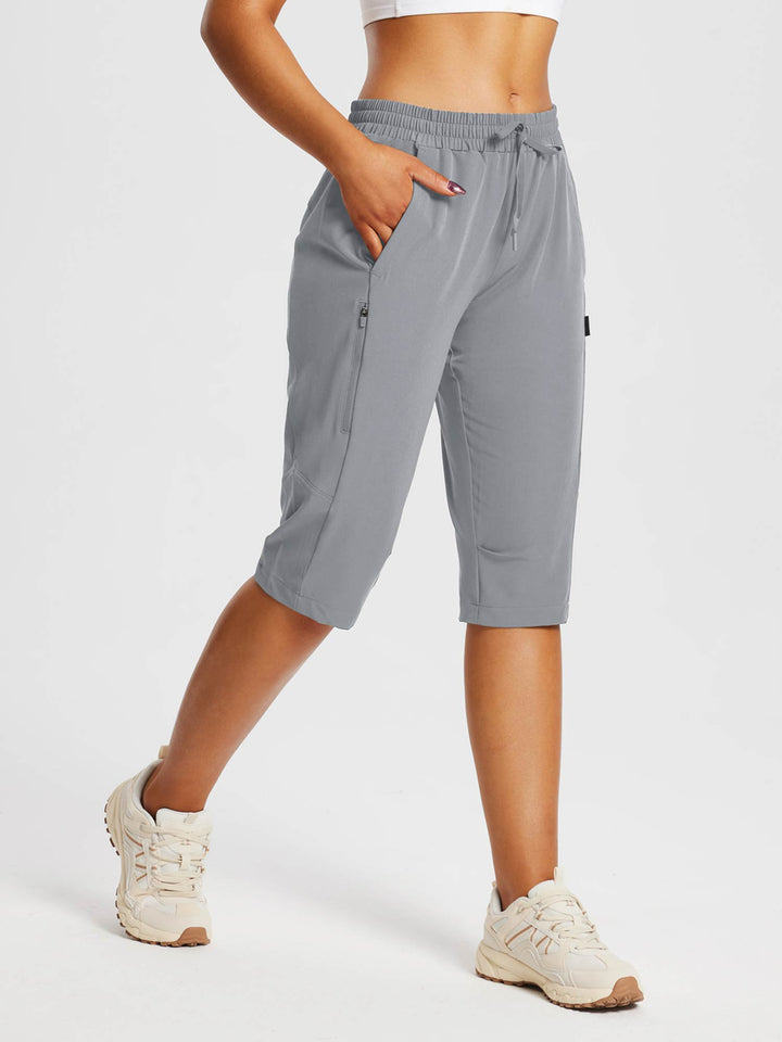 Sophie | Lätta Knälånga Capri Byxor Dam med Elastisk Midja 15