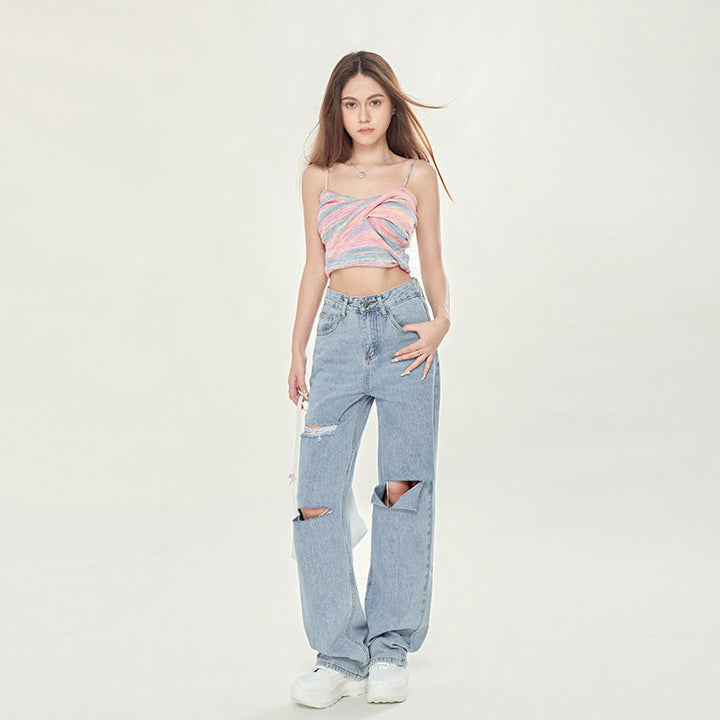Sophie | Ljusblå Vida Ben Jeans med Hög Midja 0
