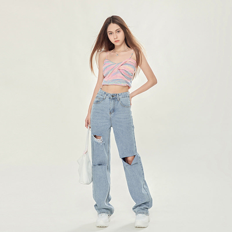 Sophie | Ljusblå Vida Ben Jeans med Hög Midja 1