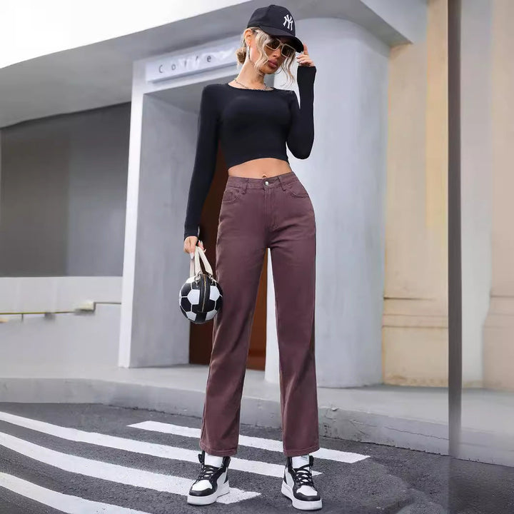 Sophie | Modern Hög Midja Jeans Med Raka Ben 0