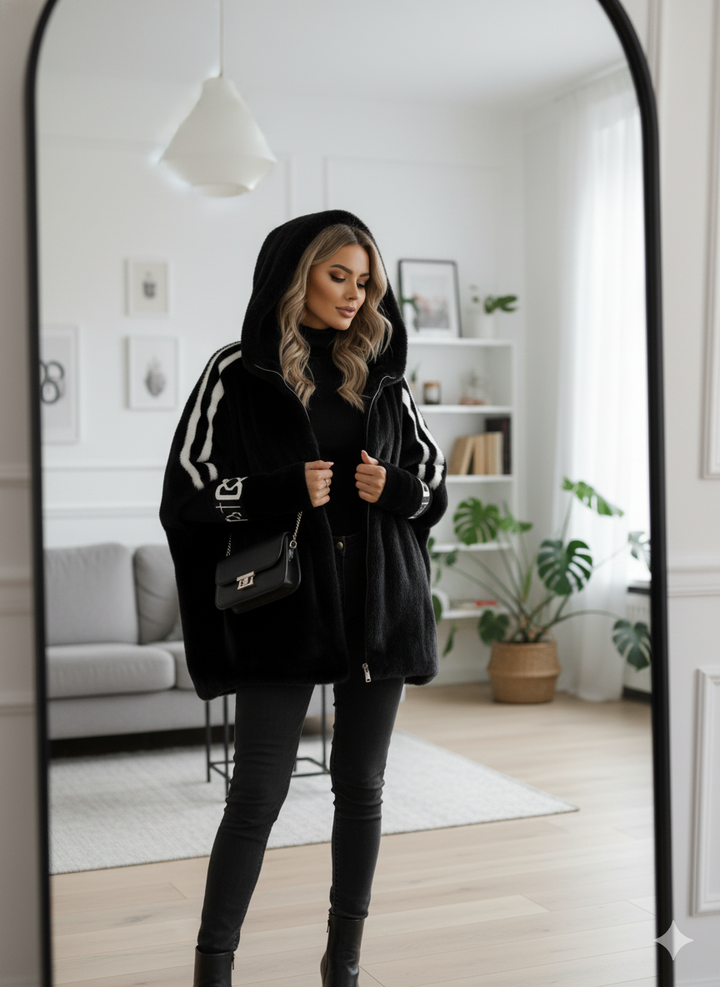 Sophie | Modern Oversized Vinterjacka Dam i Fuskpäls 8