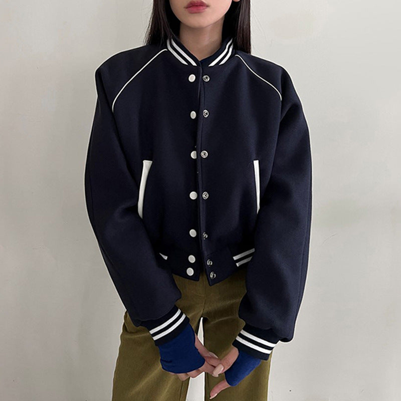 Sophie | Retro Loose Fit Baseballjacka för Hösten 0