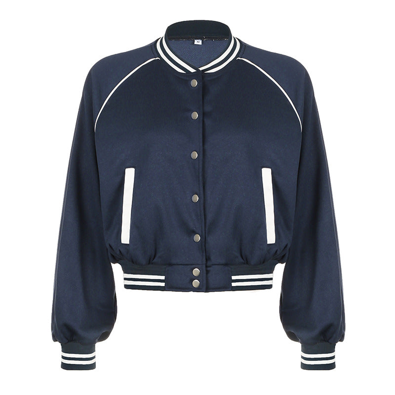 Sophie | Retro Loose Fit Baseballjacka för Hösten 2