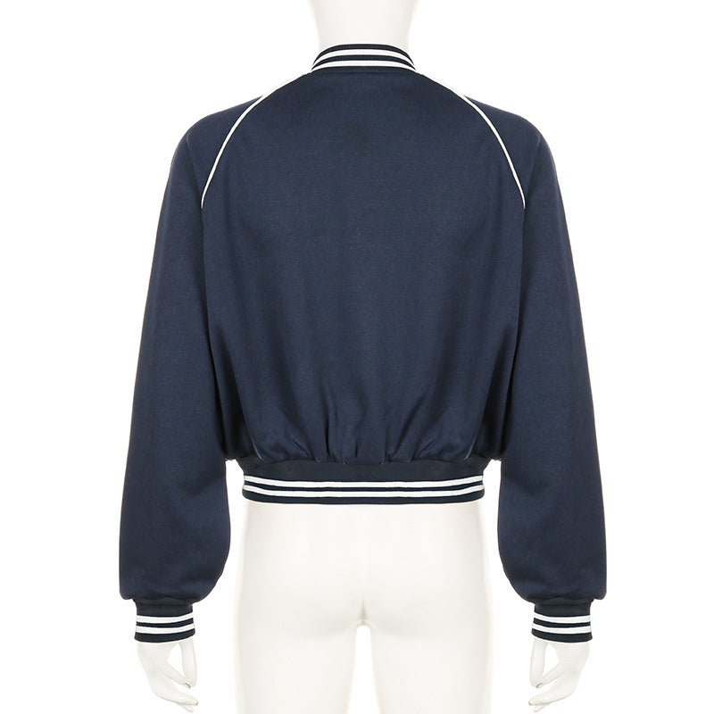 Sophie | Retro Loose Fit Baseballjacka för Hösten 3
