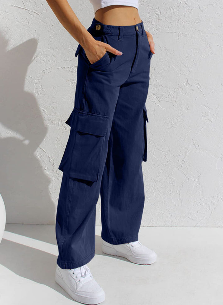 Sophie | Snygga Cargo Byxor Dam Med Flera Fickor 3