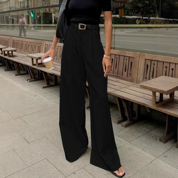 Sophie | Snygga Hög Midja Byxor Dam i Vit Färg 0