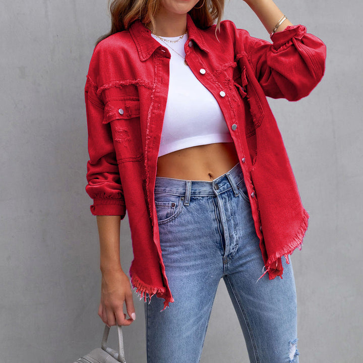 Sophie | Stylish Vårjacka Dam i Denimblandning 0