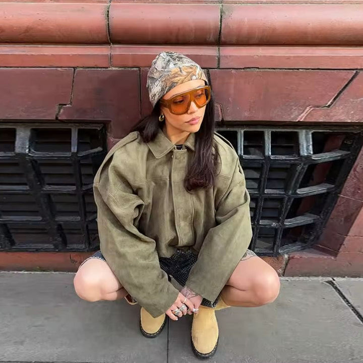 Sophie | Trendig Oversized Jacka med Mocka-Look 1