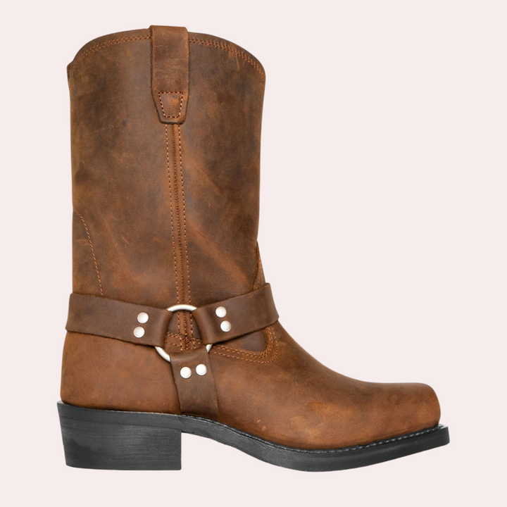 Stiliga Cowboystövlar för Män med Bekväm Sidodragkedja | Läderdesign för Elegans och Komfort 0