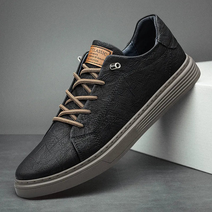 Stiliga Sneakers | Herrsneakers med Låg Snörning &amp; Bekväm Platt Sula för Vardaglig Stil 0