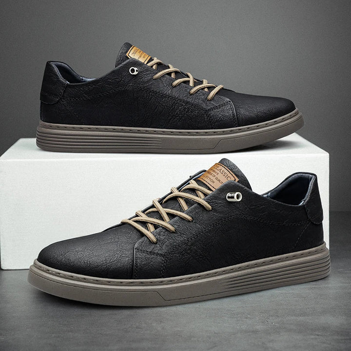 Stiliga Sneakers | Herrsneakers med Låg Snörning &amp; Bekväm Platt Sula för Vardaglig Stil 2