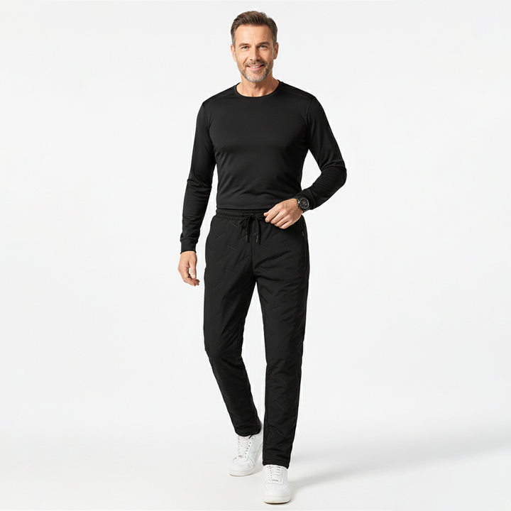 Termiska Joggers för Män | Fodrad Design med Justerbart Midjeband | Värme och Komfort för Kalla Förhållanden 1