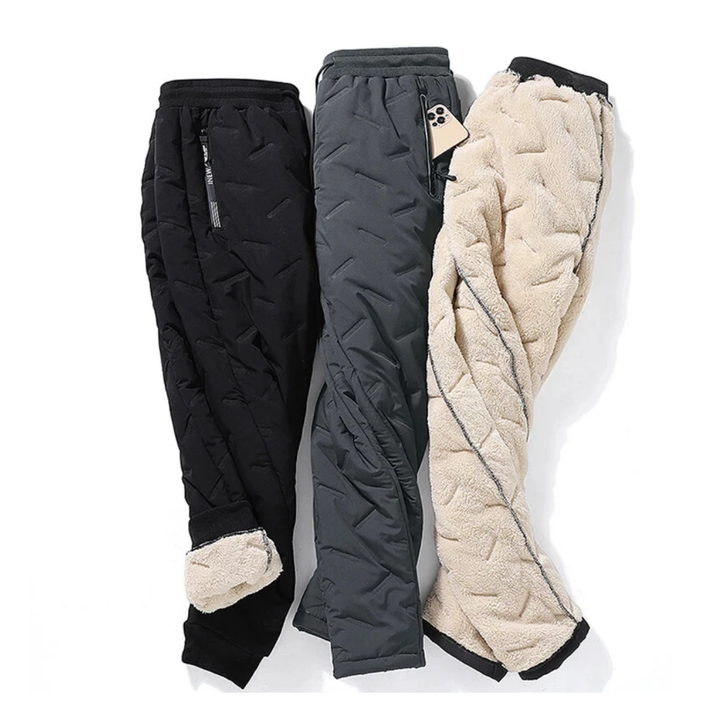Termiska Joggers för Män | Fodrad Design med Justerbart Midjeband | Värme och Komfort för Kalla Förhållanden 2