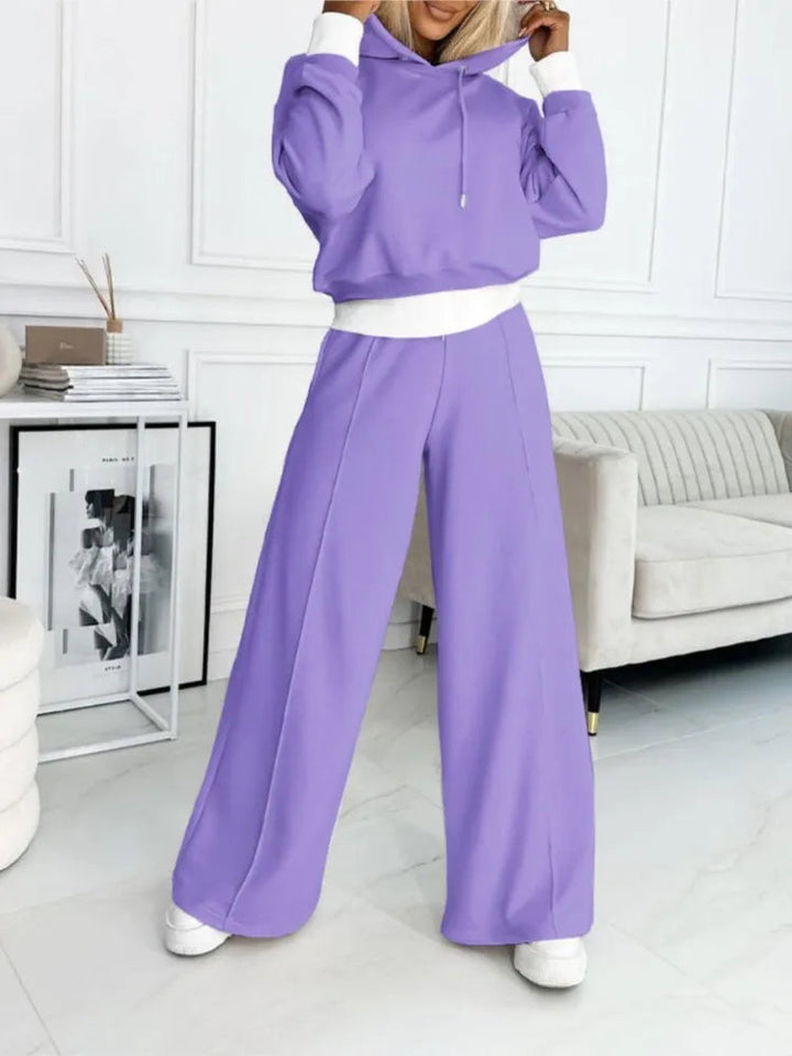 Träningsoverall Dam | Trendig Crop Top och Vida Byxor för Komfort och Stil 2