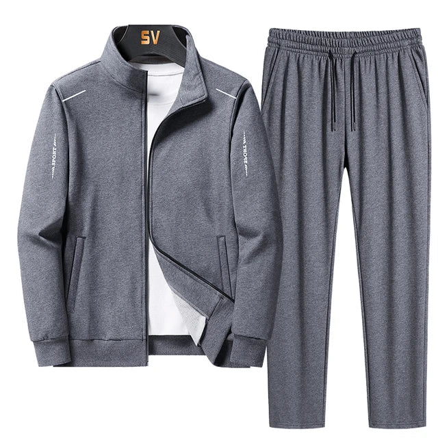Träningsoverallsset för Män | Koordinerad Sweatshirt med Dragkedja &amp; Byxor med Dragsko för Komfort och Stil 1