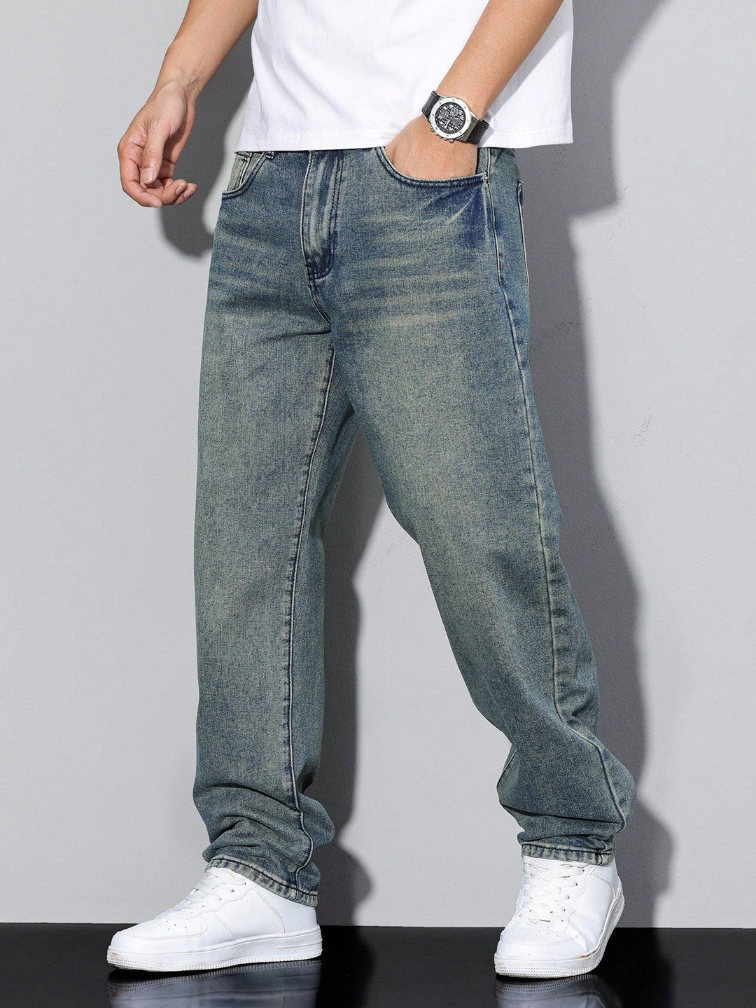 Urban Style | Baggy Jeans Herr med Avslappnad Passform | Modern Design för Komfort och Stil 7