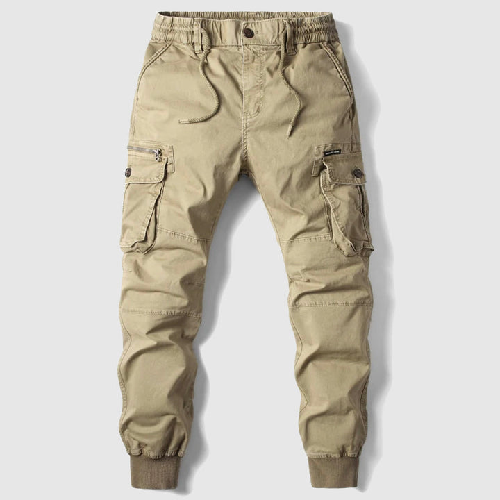 Urban Style | Cargo Byxor för Män med Elastisk Ankelribb | Funktionella Lastfickor för Bekväm Användning 3